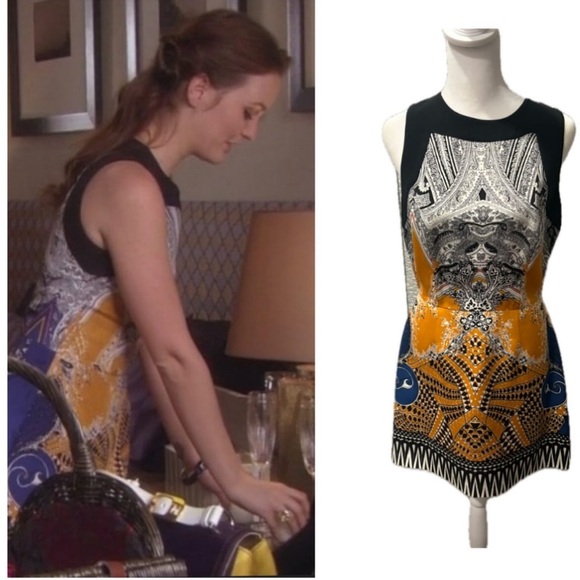 ASO Blair Waldorf Gossip Girl Etro Very Rare Printed Dress - Picture 1 of 12